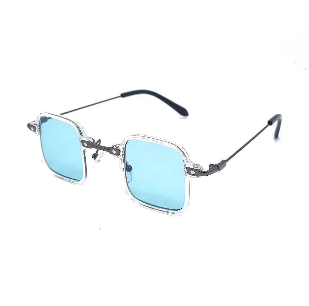 Square sunglasses Tony S - Transparent/blue