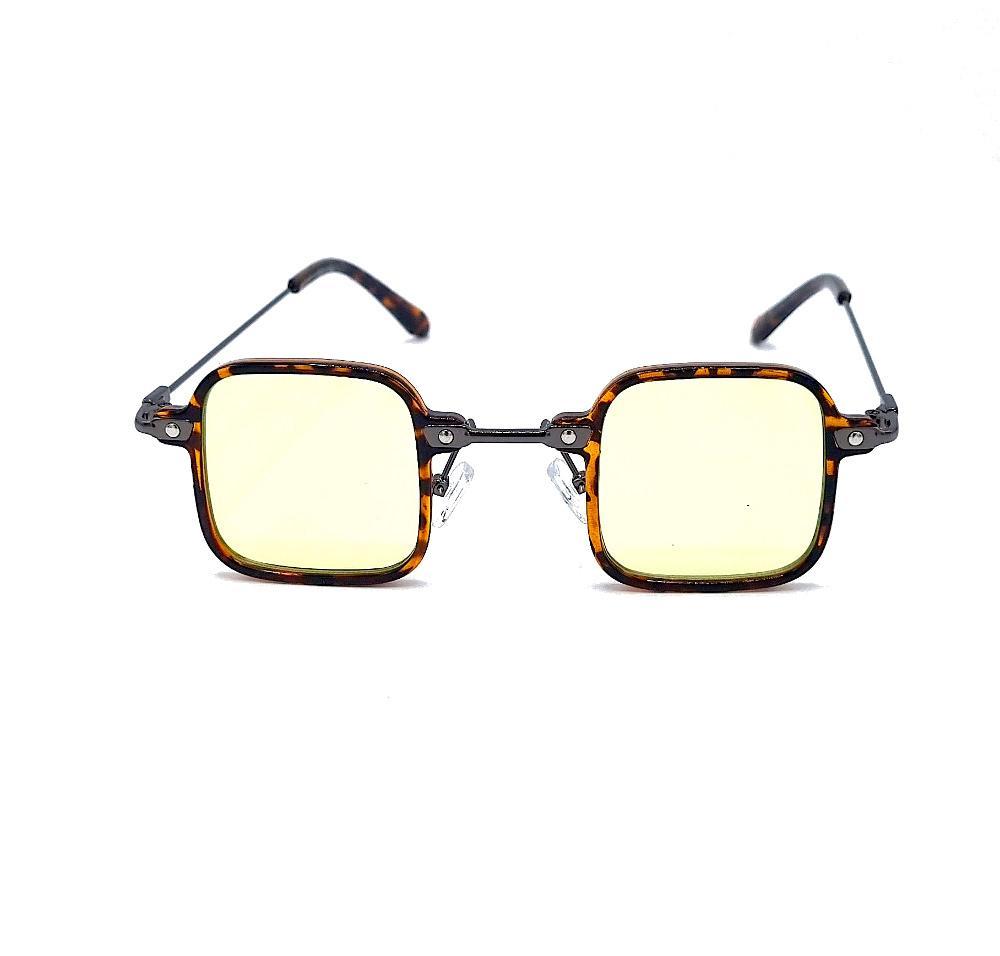 Neliön muotoiset aurinkolasit Tony S - Leopardi / vaaleankeltainen