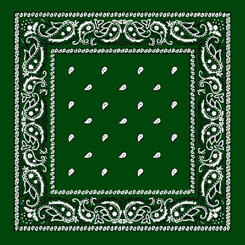 Grön Paisley Bandana –  produktbild – Hiprock