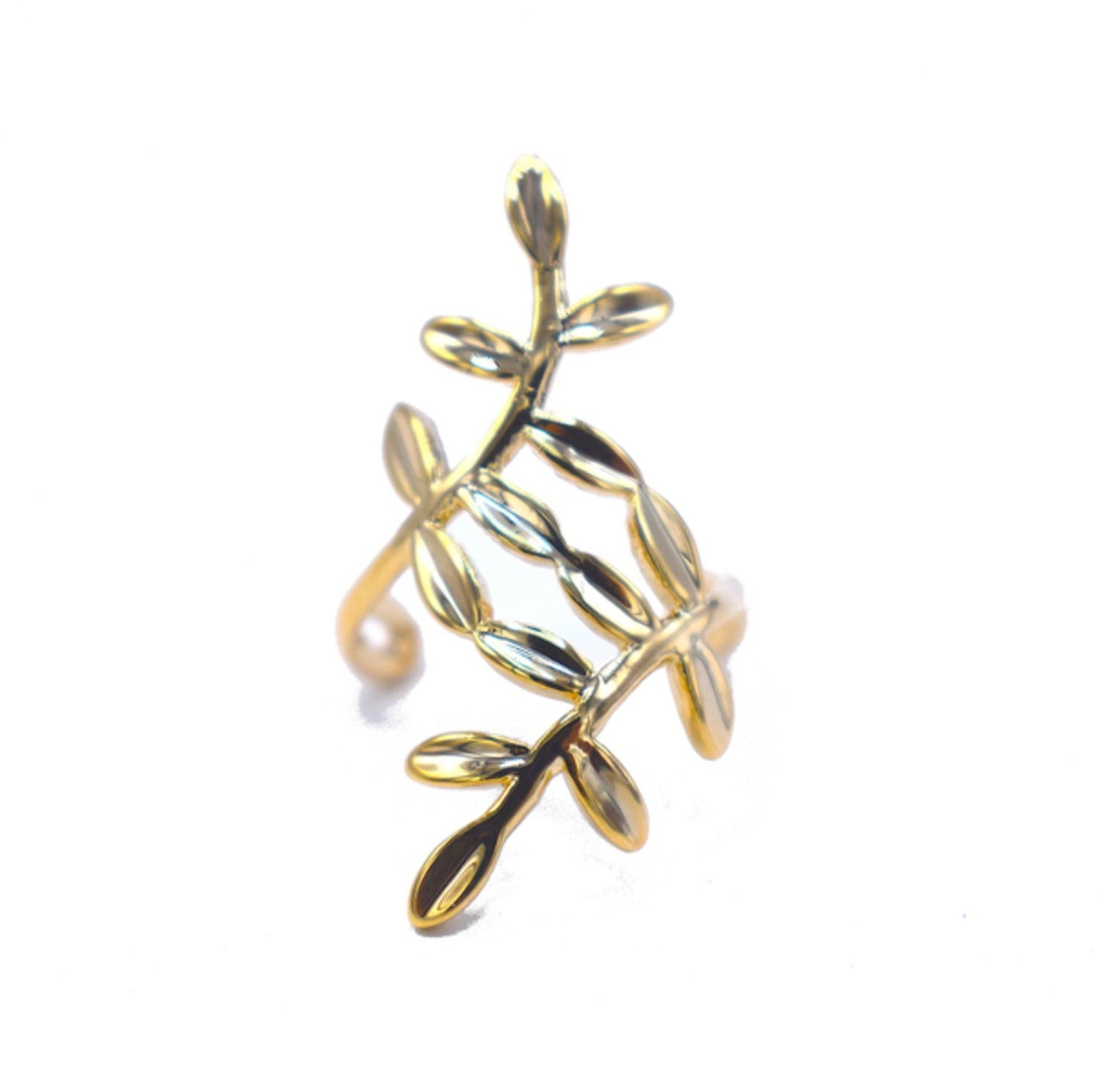 Gold colored ear cuff