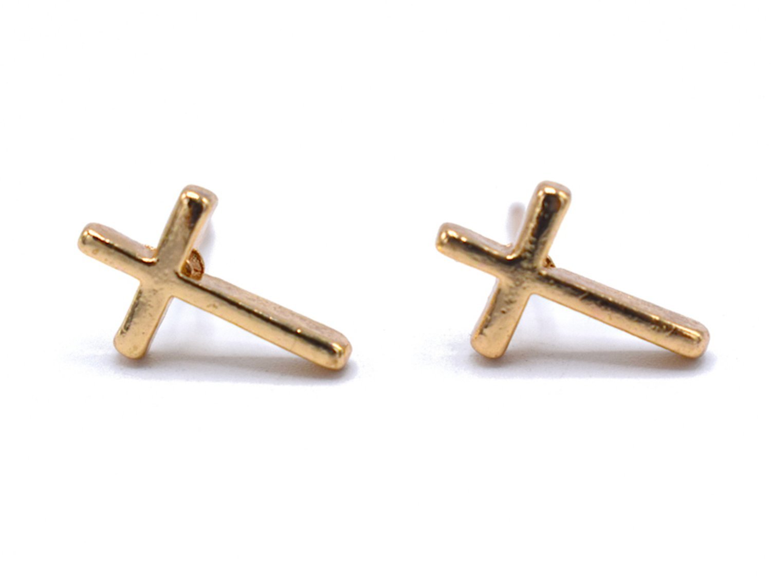 Guldfärgade korsörhängen –  produktbild – Hiprock