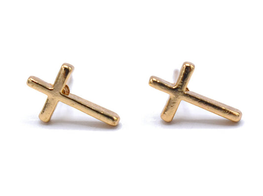 Guldfärgade korsörhängen –  produktbild – Hiprock