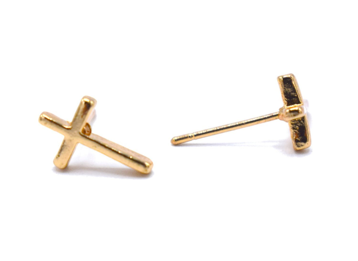 Guldfärgade korsörhängen –  produktbild – Hiprock