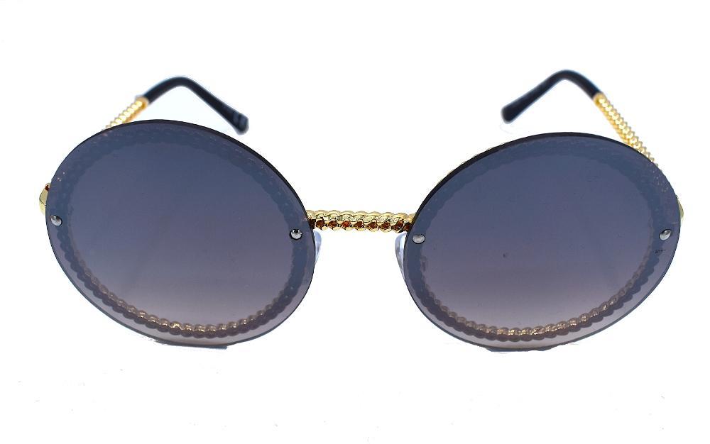 Gold/dark brown sunglasses - Chain