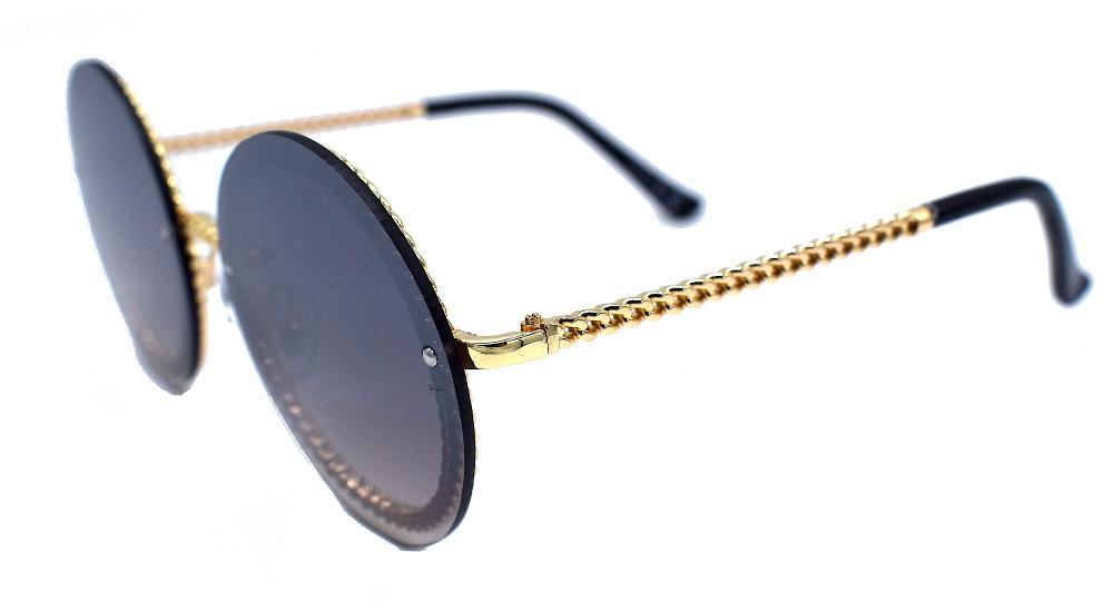 Gold/dark brown sunglasses - Chain