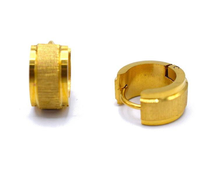 Guldfärgade ringörhängen –  produktbild – Hiprock