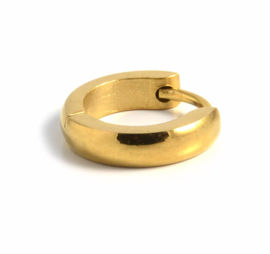 Guldfärgade stålörhängen –  produktbild – Hiprock