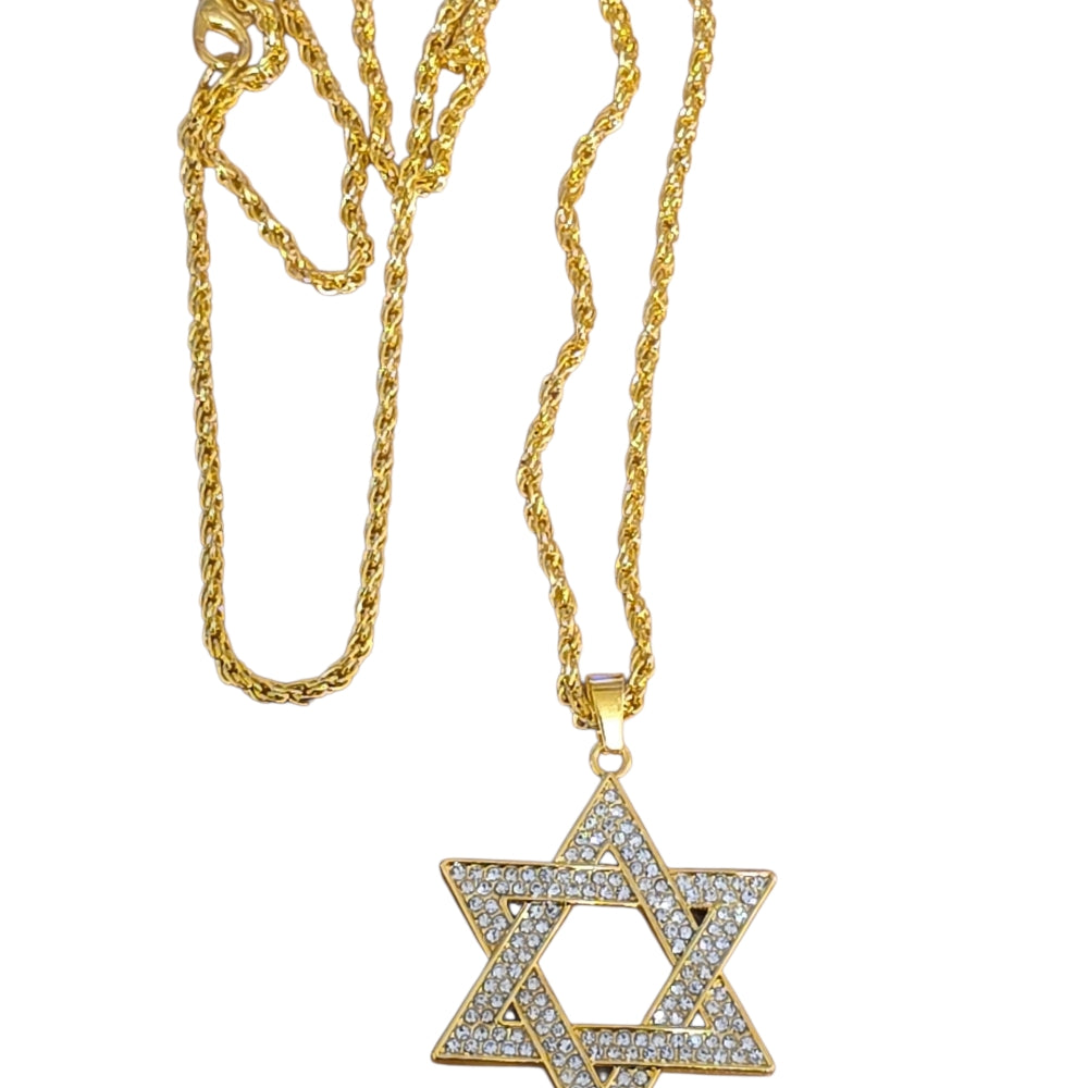 Guldfärgad halsband med Davidsstjärna