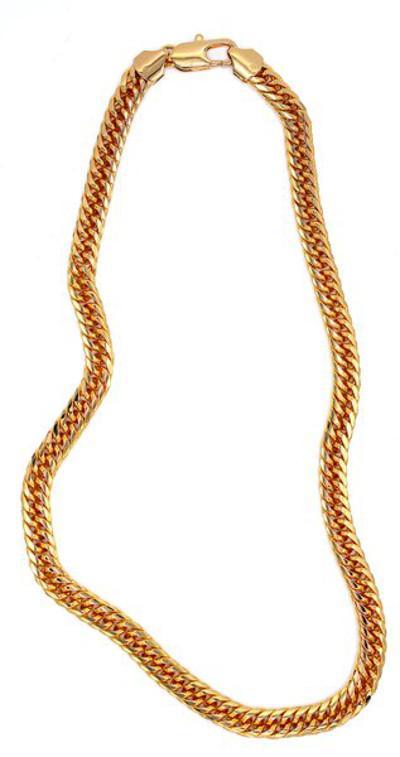 Gold colored chain necklace