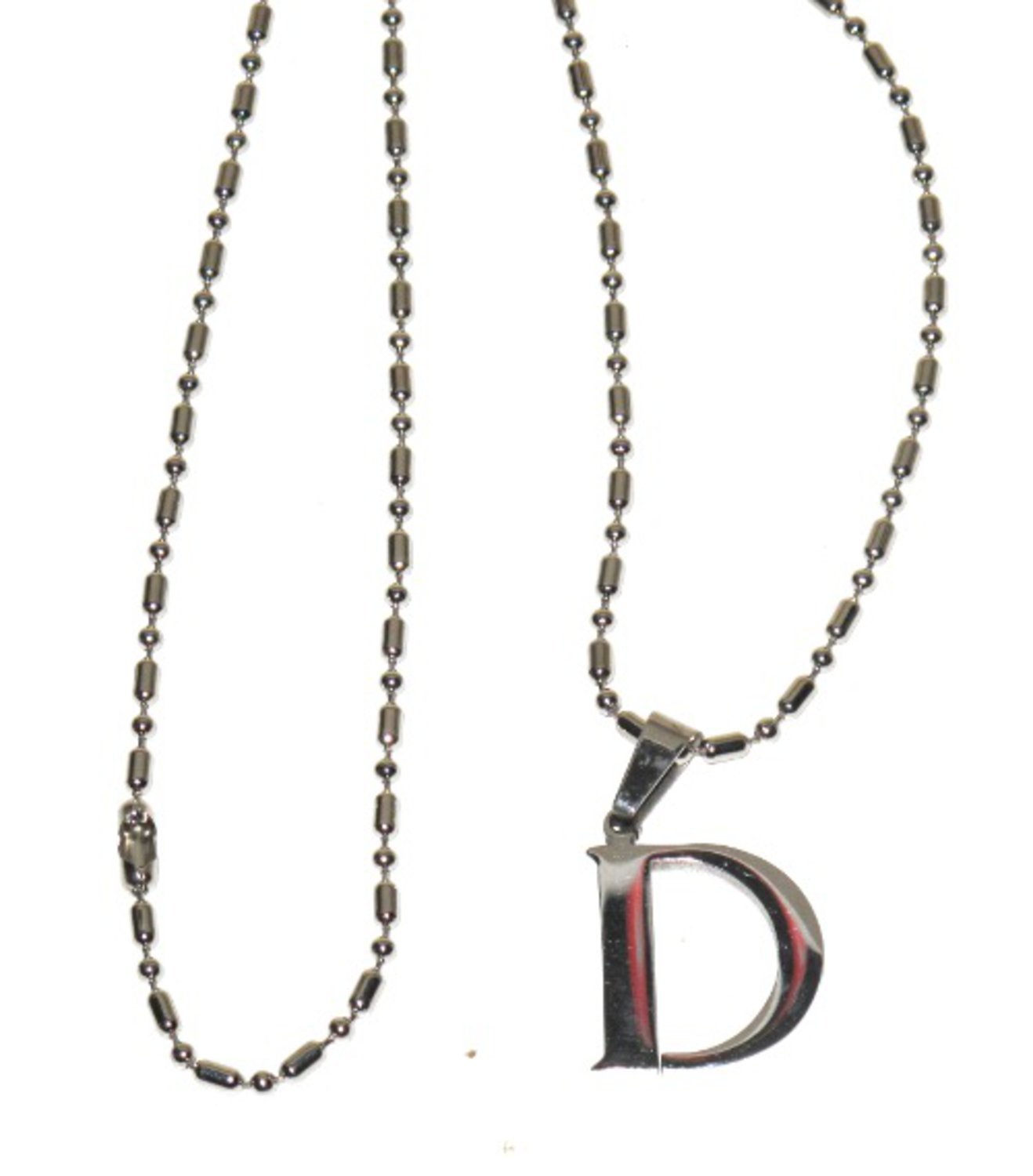Necklace with the letter D