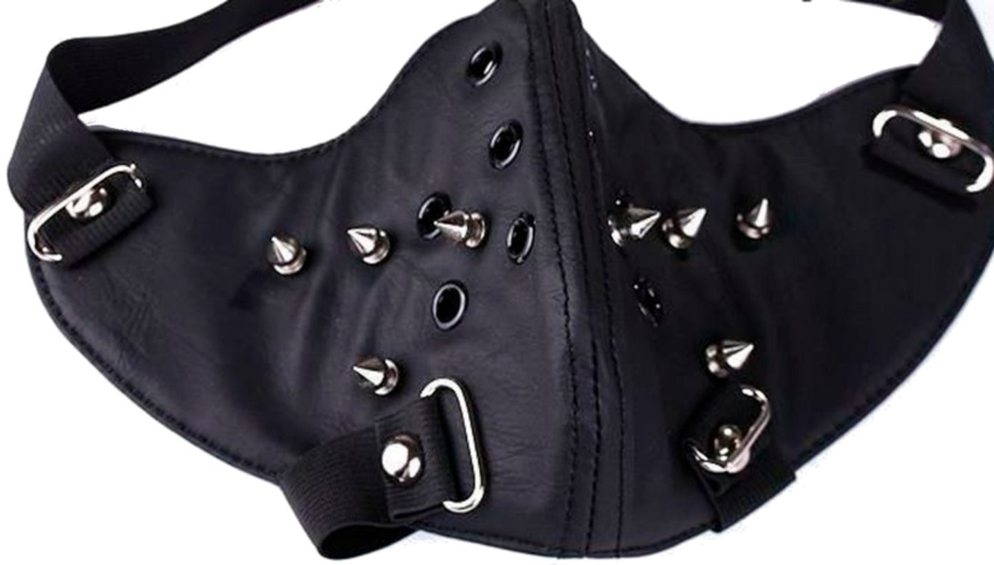 Puolinaamari niiteillä moottoripyörä - Bondage