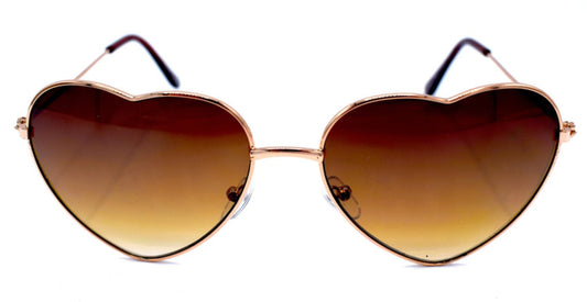 Hjärta solglasögon brun –  produktbild – Hiprock