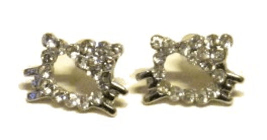 Iced cat earrings
