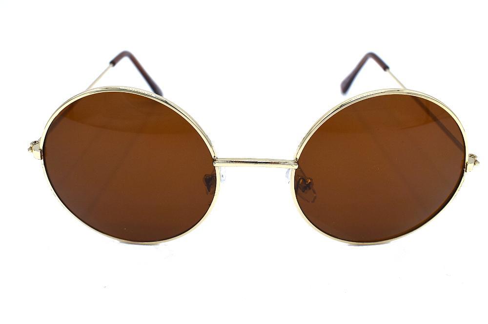 Infinity Runda solglasögon - Guld/brun –  produktbild – Hiprock