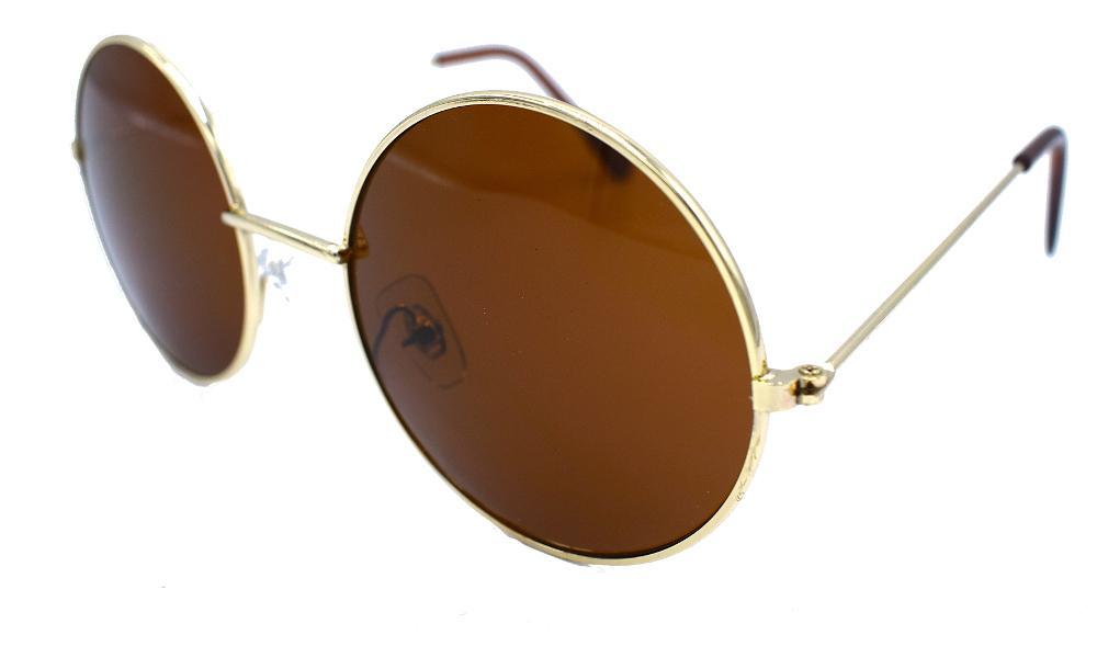 Infinity Runda solglasögon - Guld/brun –  produktbild – Hiprock