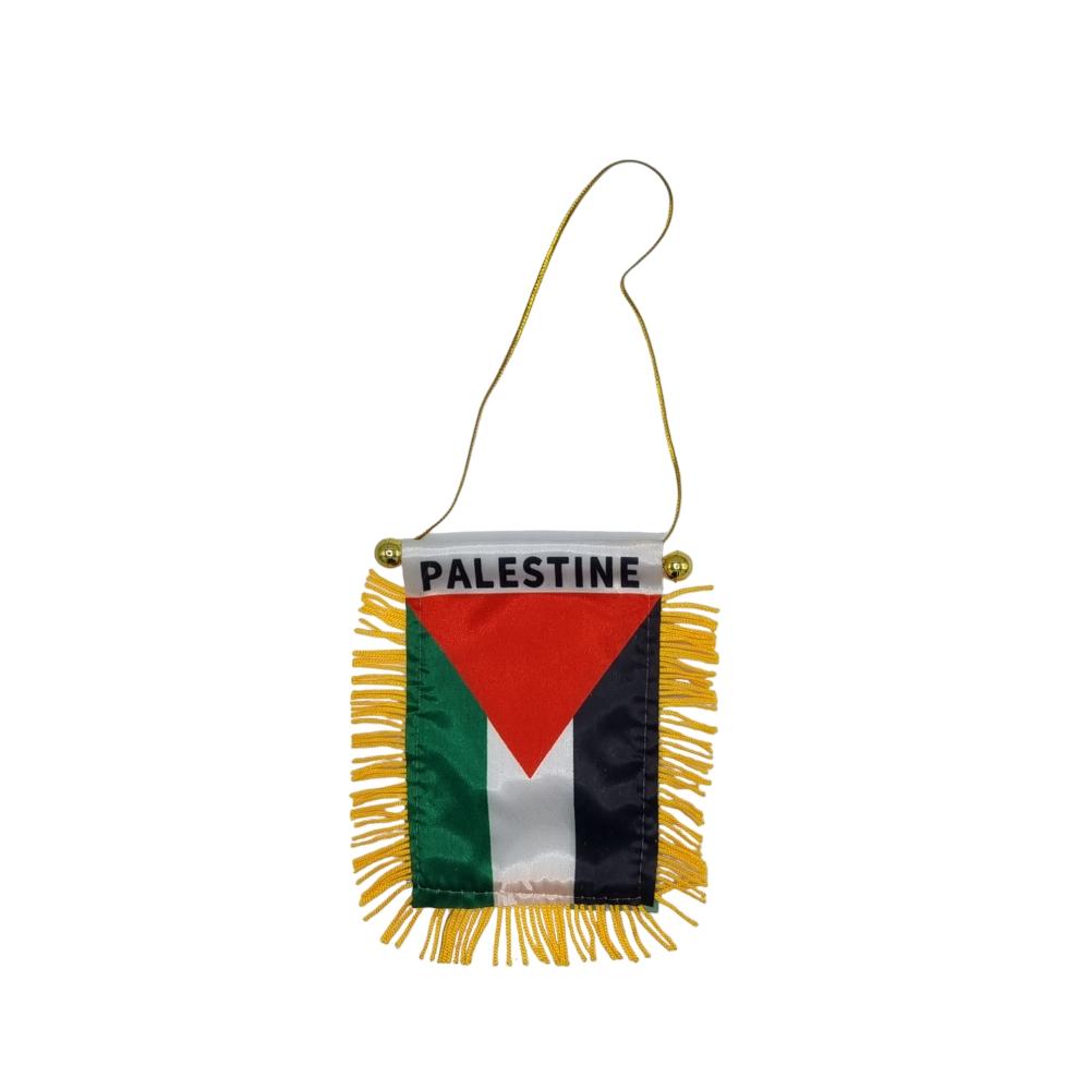 Hängande flagga bil backspegel med sugkopp –  produktbild – Hiprock