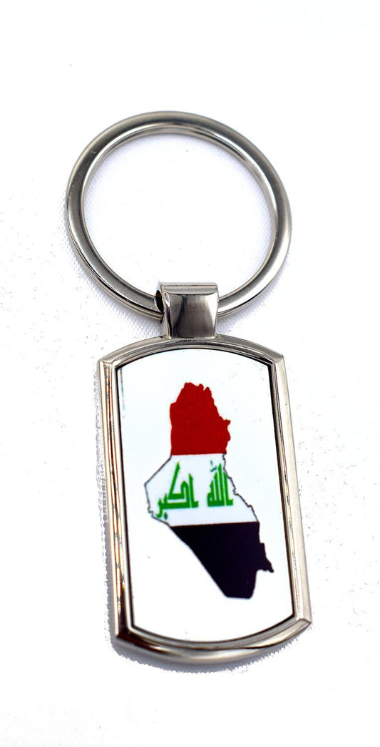 Iraks karta flagga nyckelring –  produktbild – Hiprock