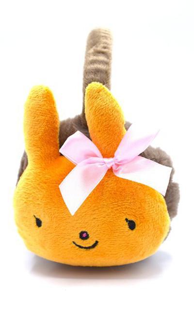 Kanin med rosett öronmuffar - orange –  produktbild – Hiprock