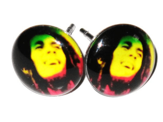 Stud earrings - Rasta man