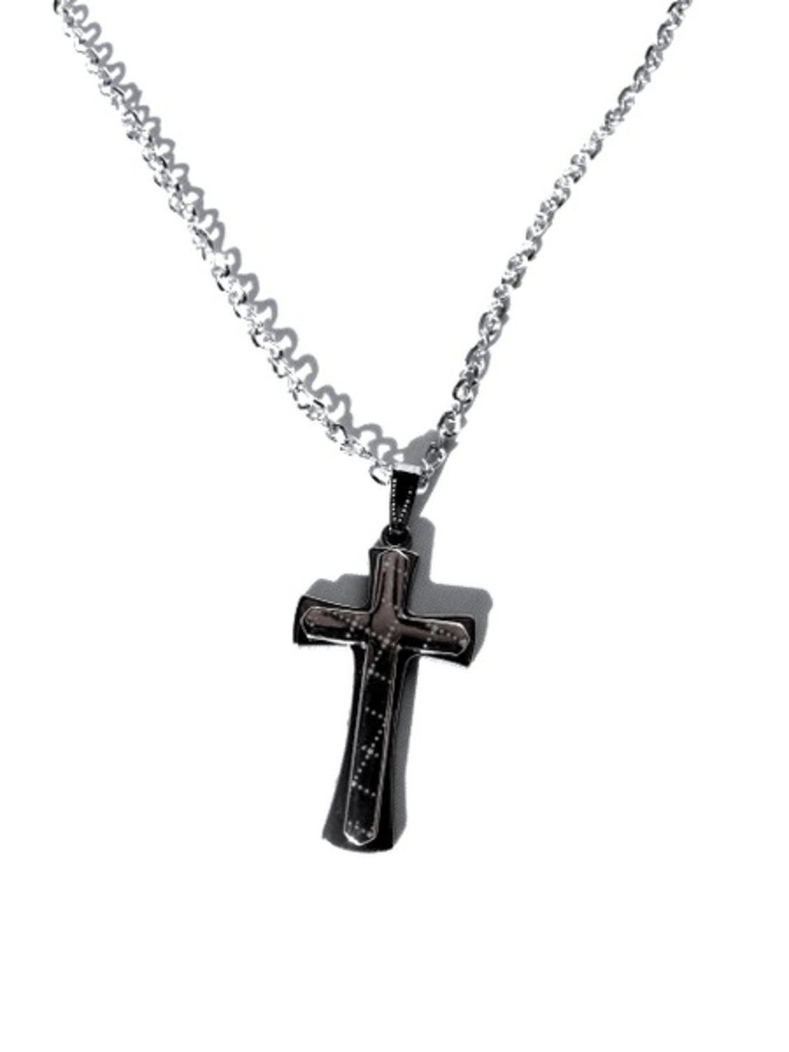 Cross necklace Silver colored