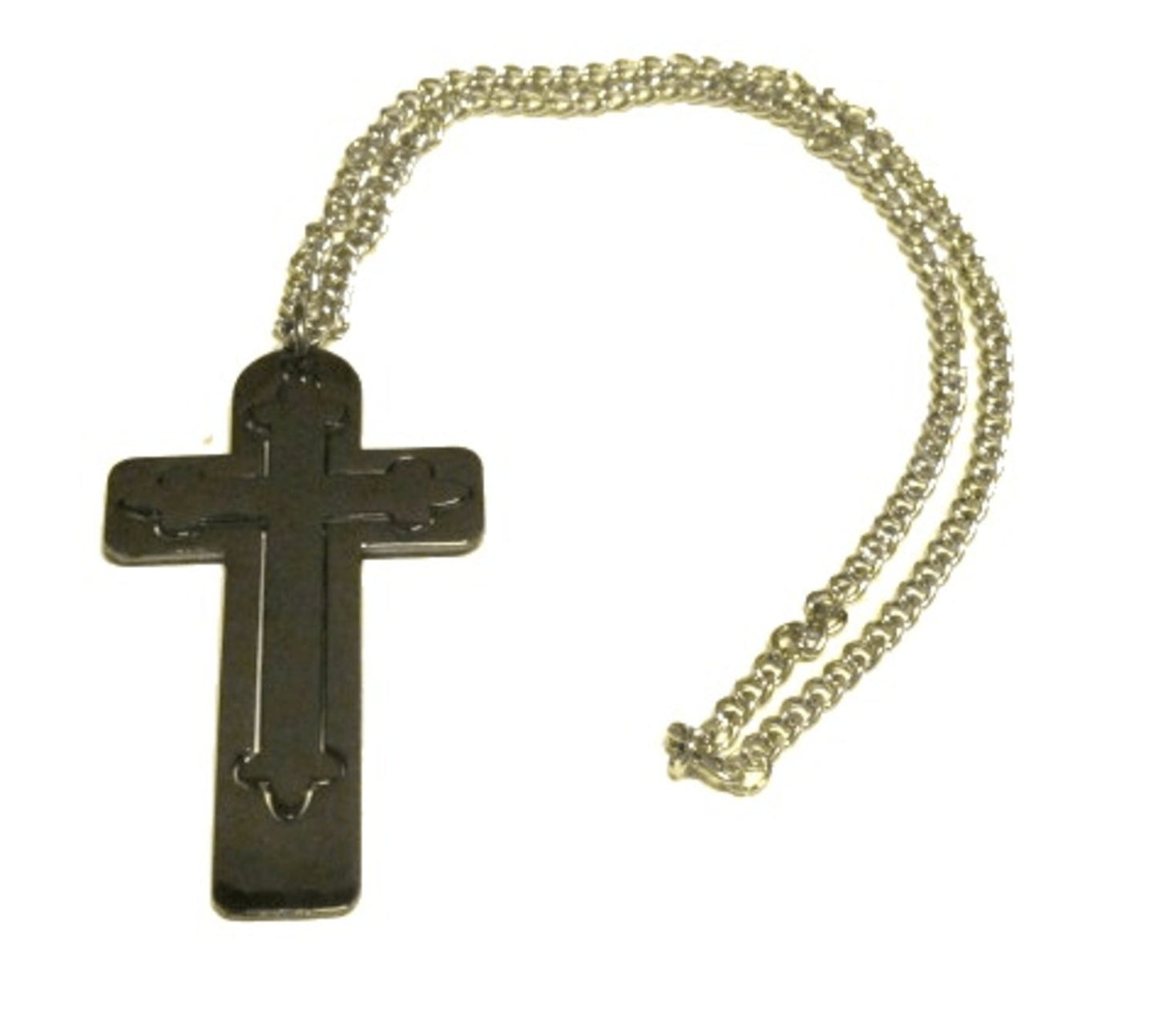 Cross necklace black