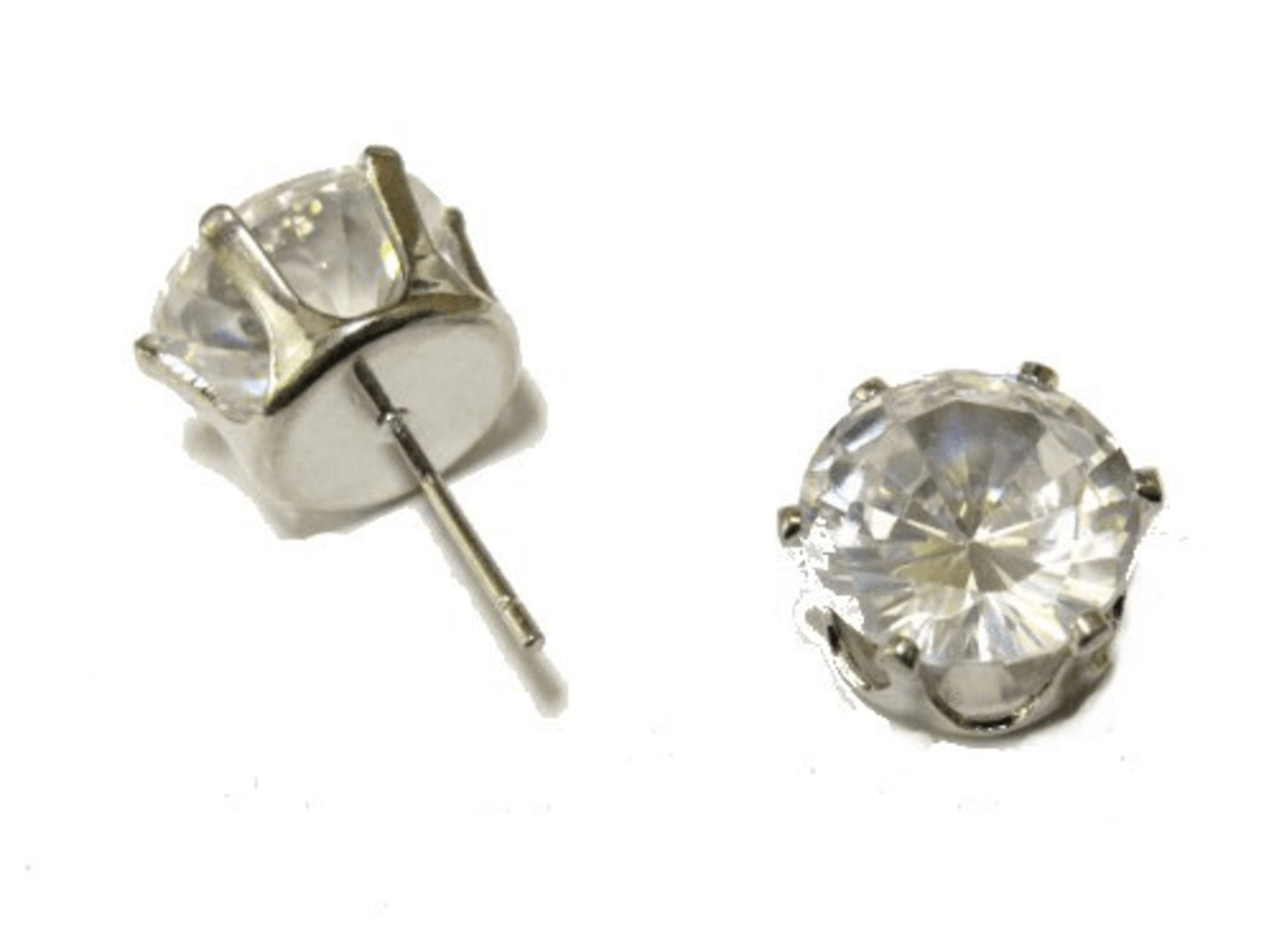 Crystal earrings with white stone