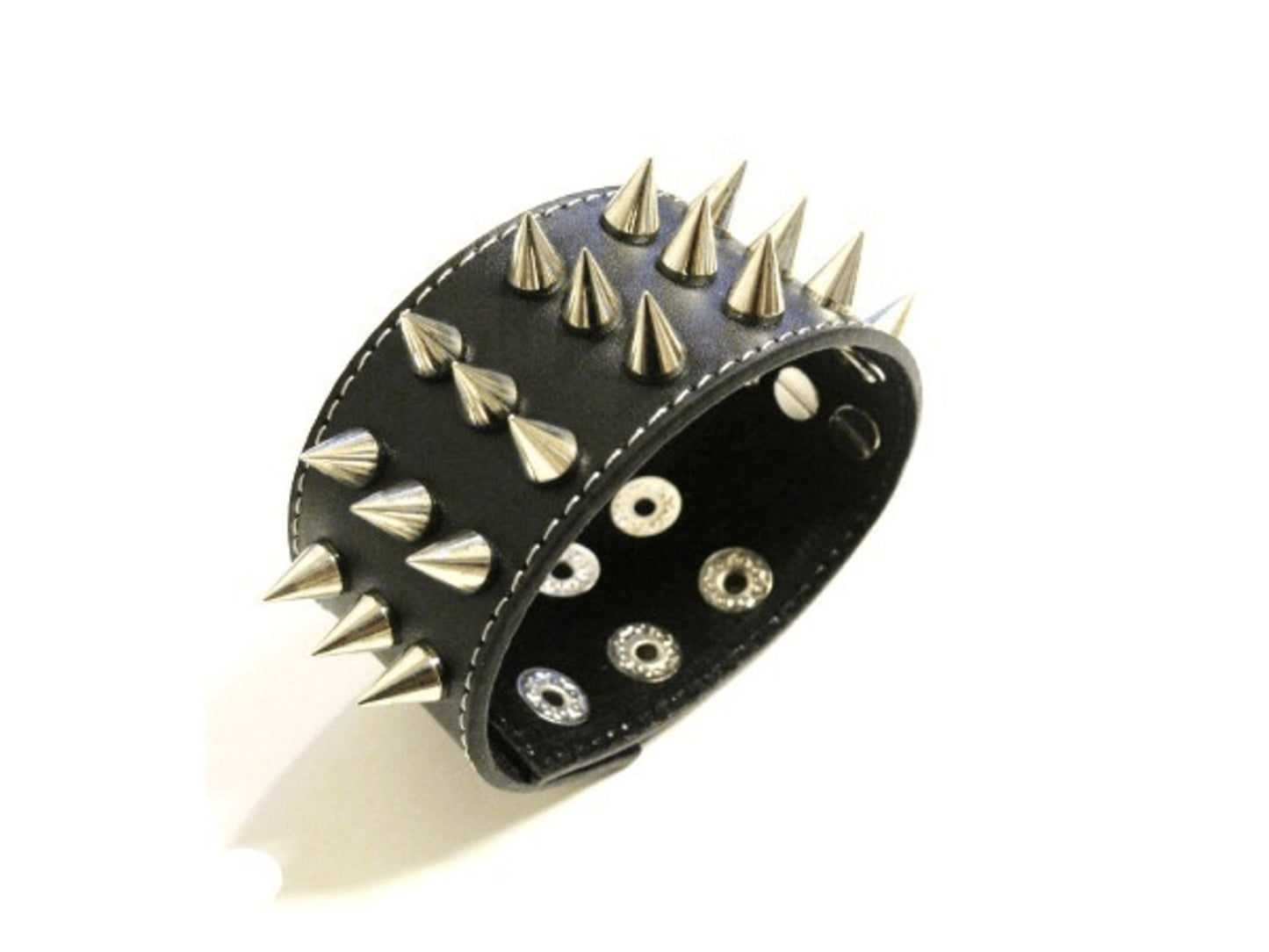 Läderarmband med spike nitar –  produktbild – Hiprock