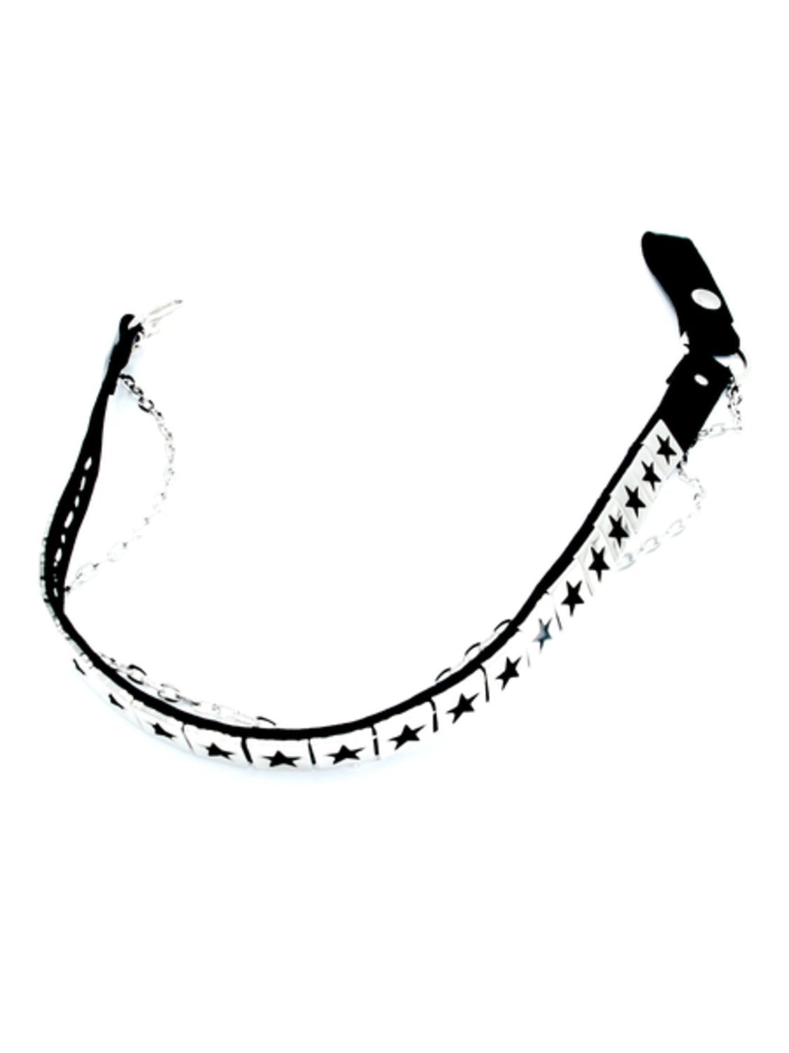 Läder byxkedja med stjärnor –  produktbild – Hiprock