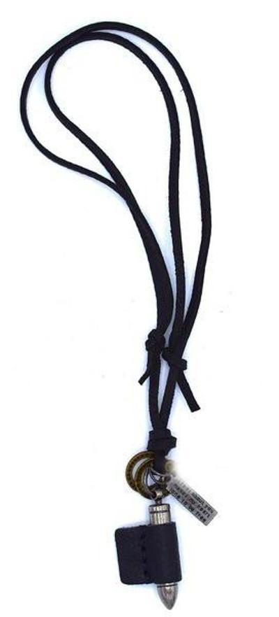 Leather necklace with ball