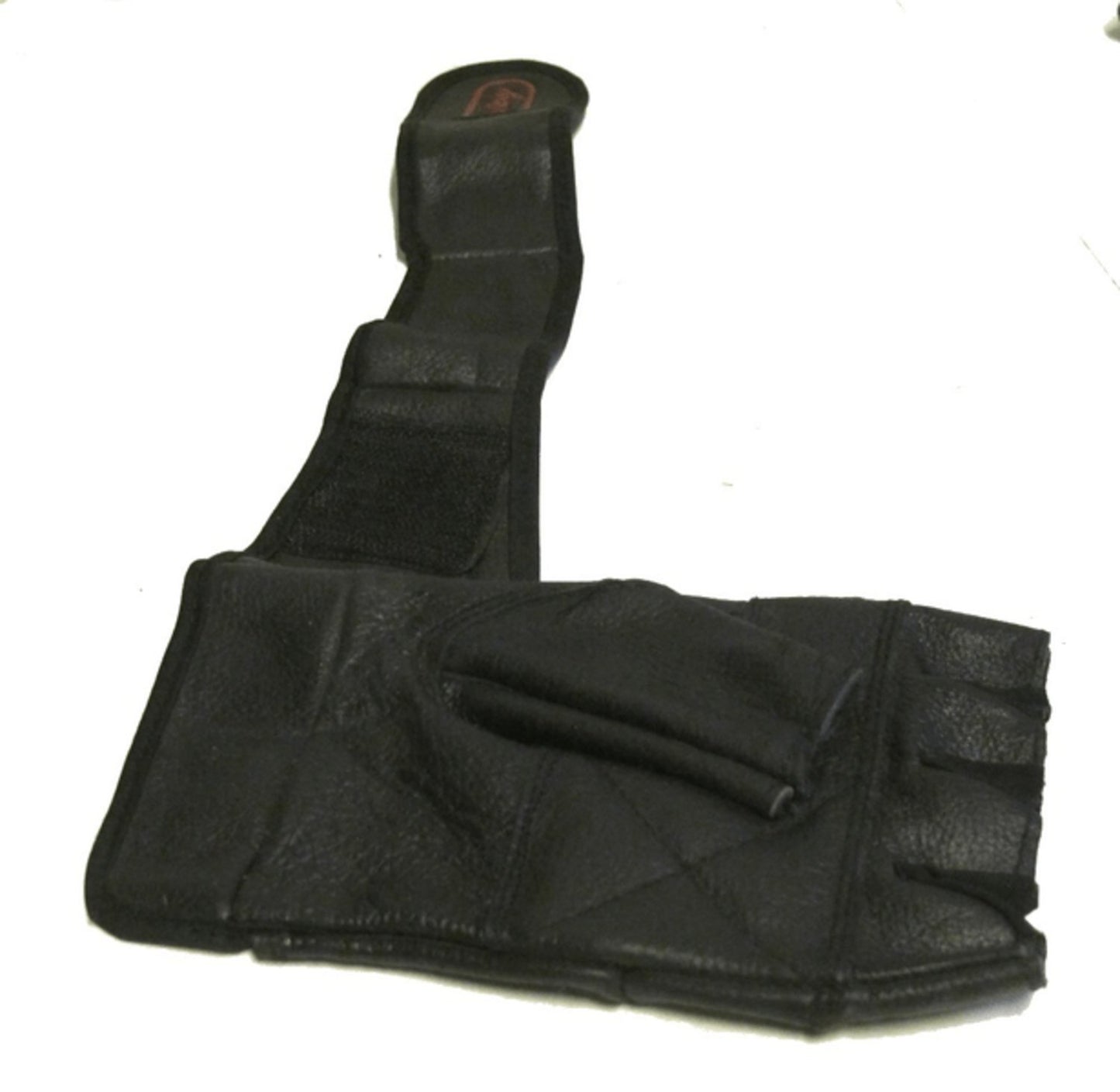 Läderhandskar fingerlösa - svart