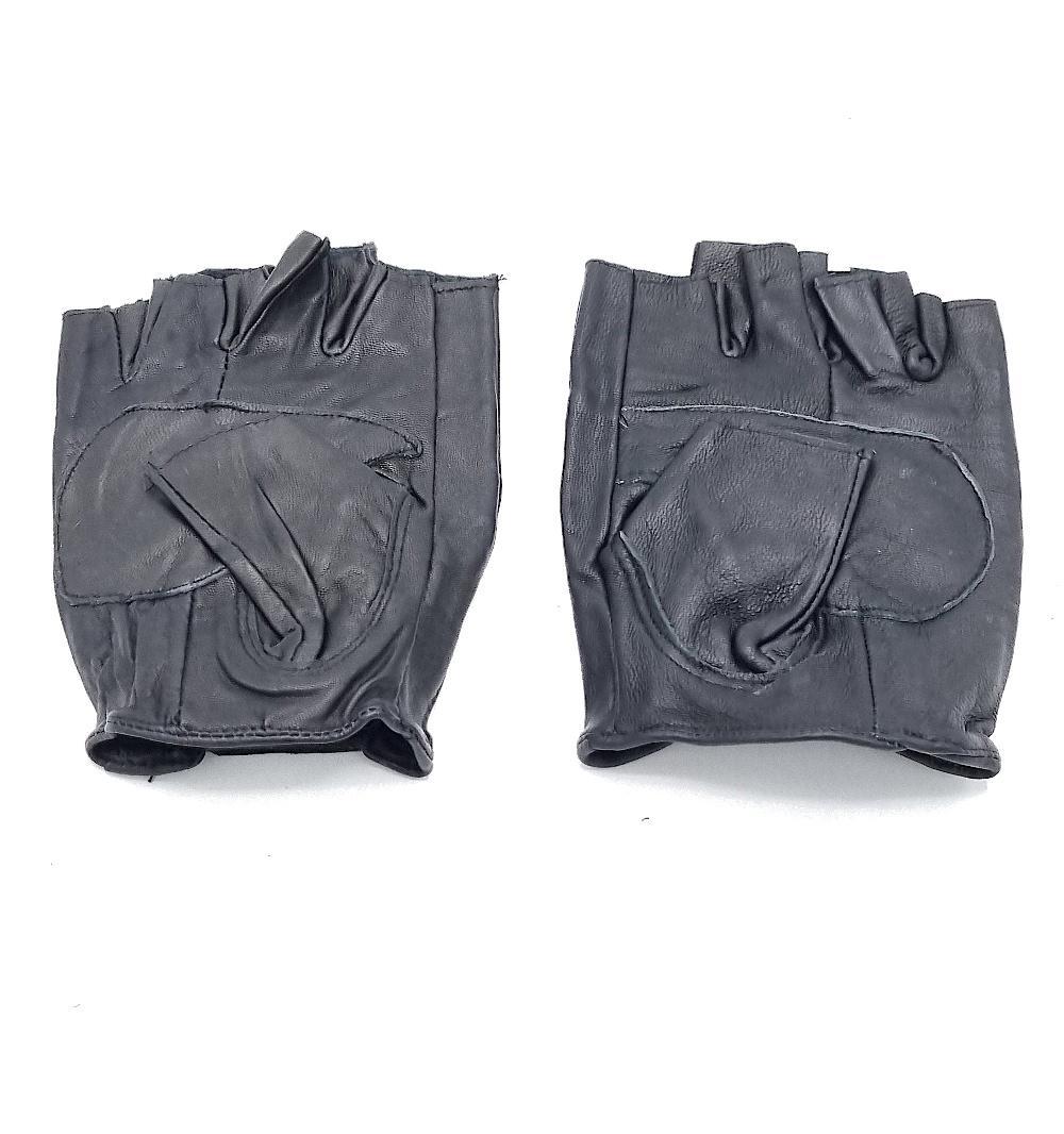 Läderhandskar med dödskalle –  produktbild – Hiprock