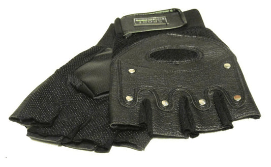 Leather gloves - round studs