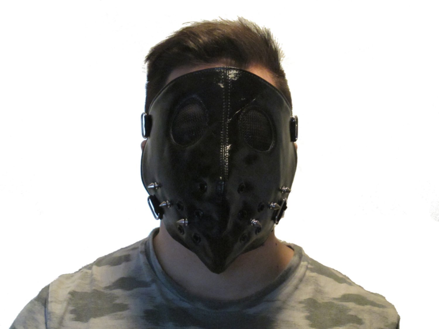 Lädermask med nitar –  produktbild – Hiprock