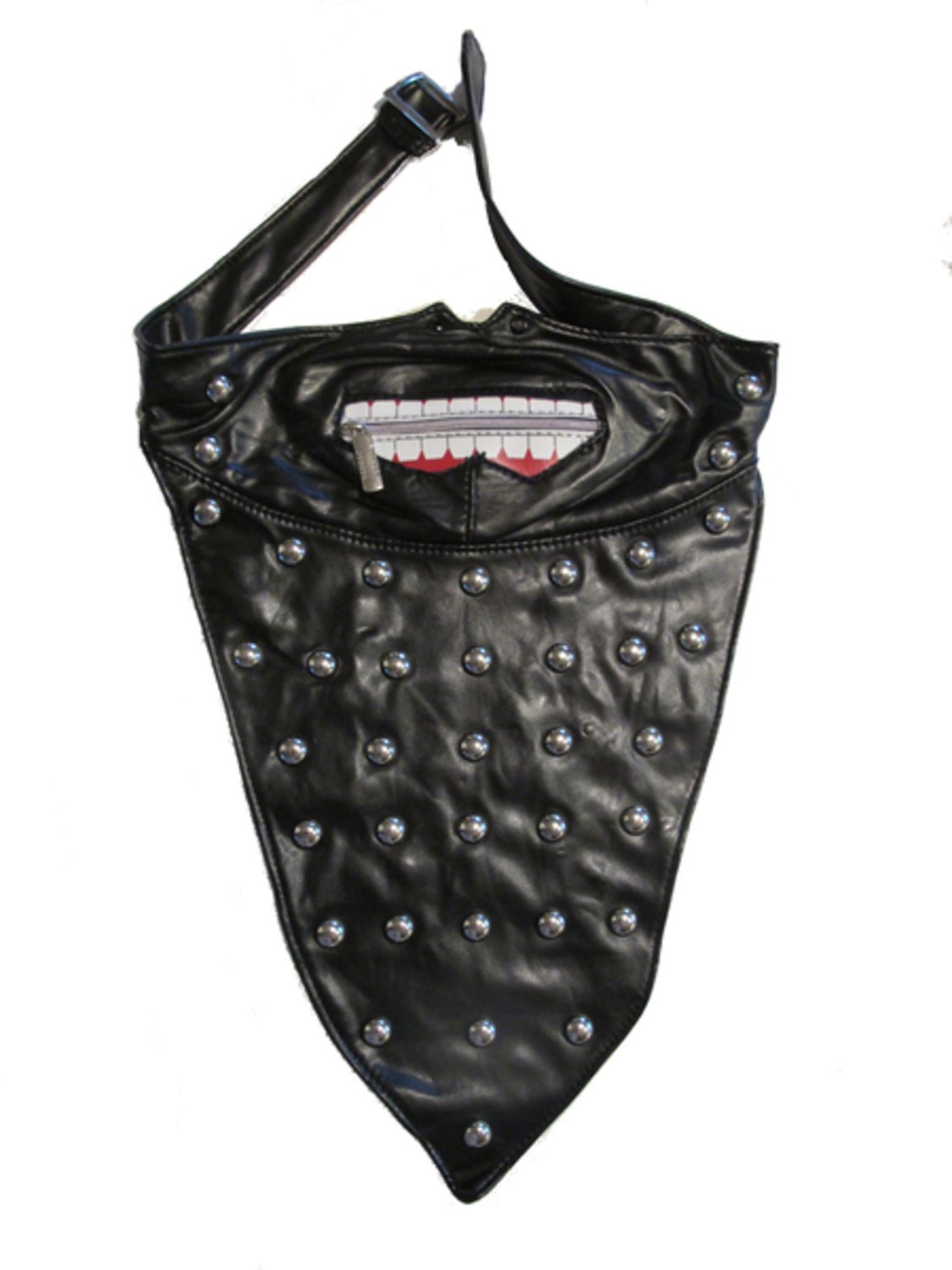 Läderscarf med runda nitar Motorcykel