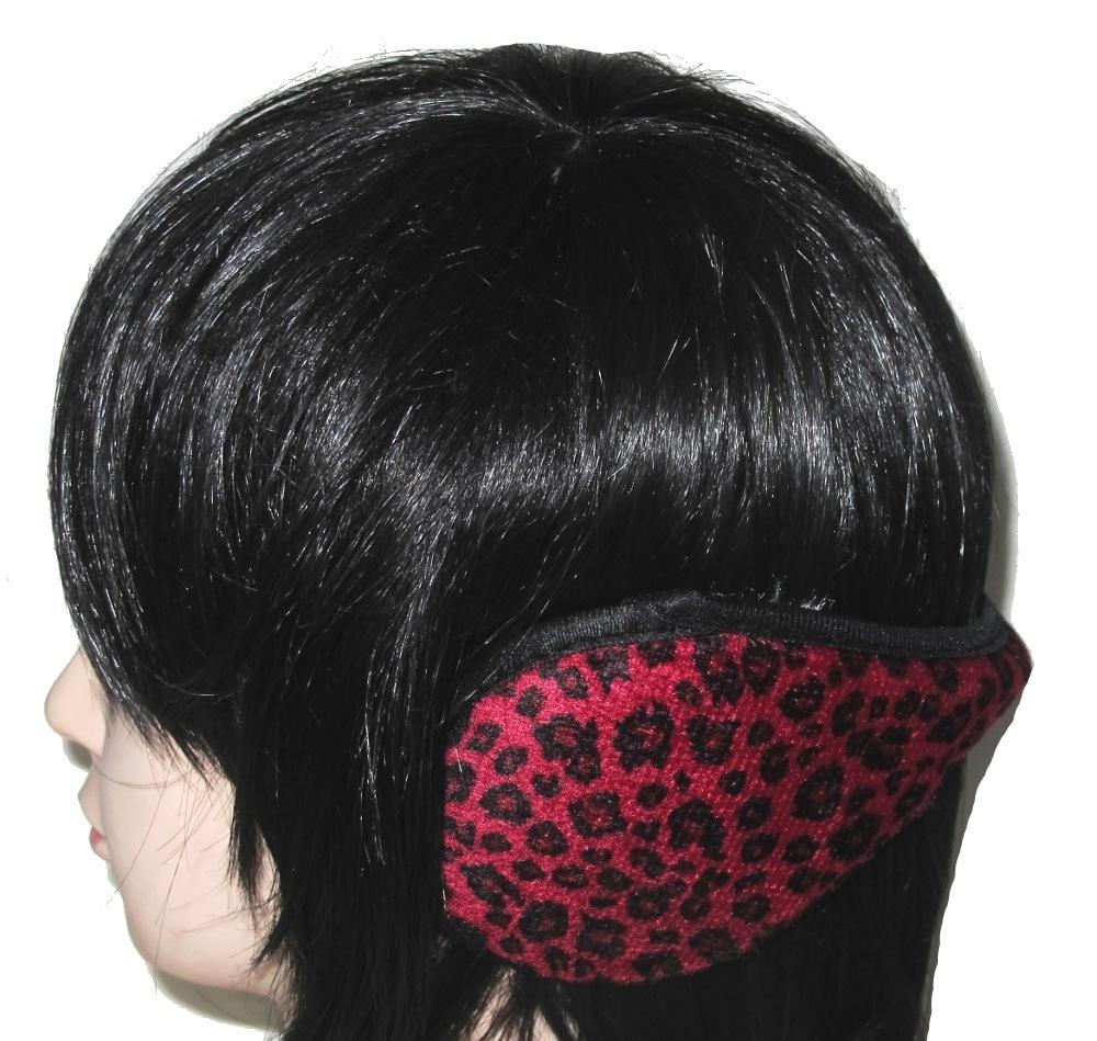 Leopard red ear muffs