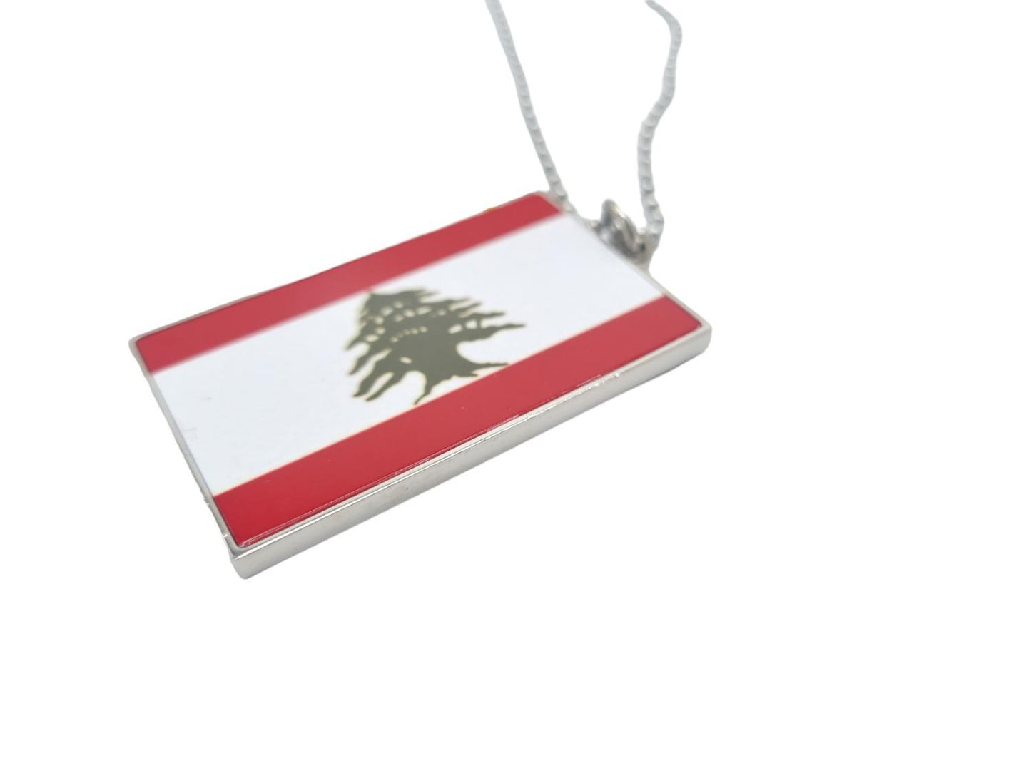 Lebanon flag necklace