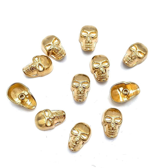 Loose Rivets - Gold Skull 25 pieces