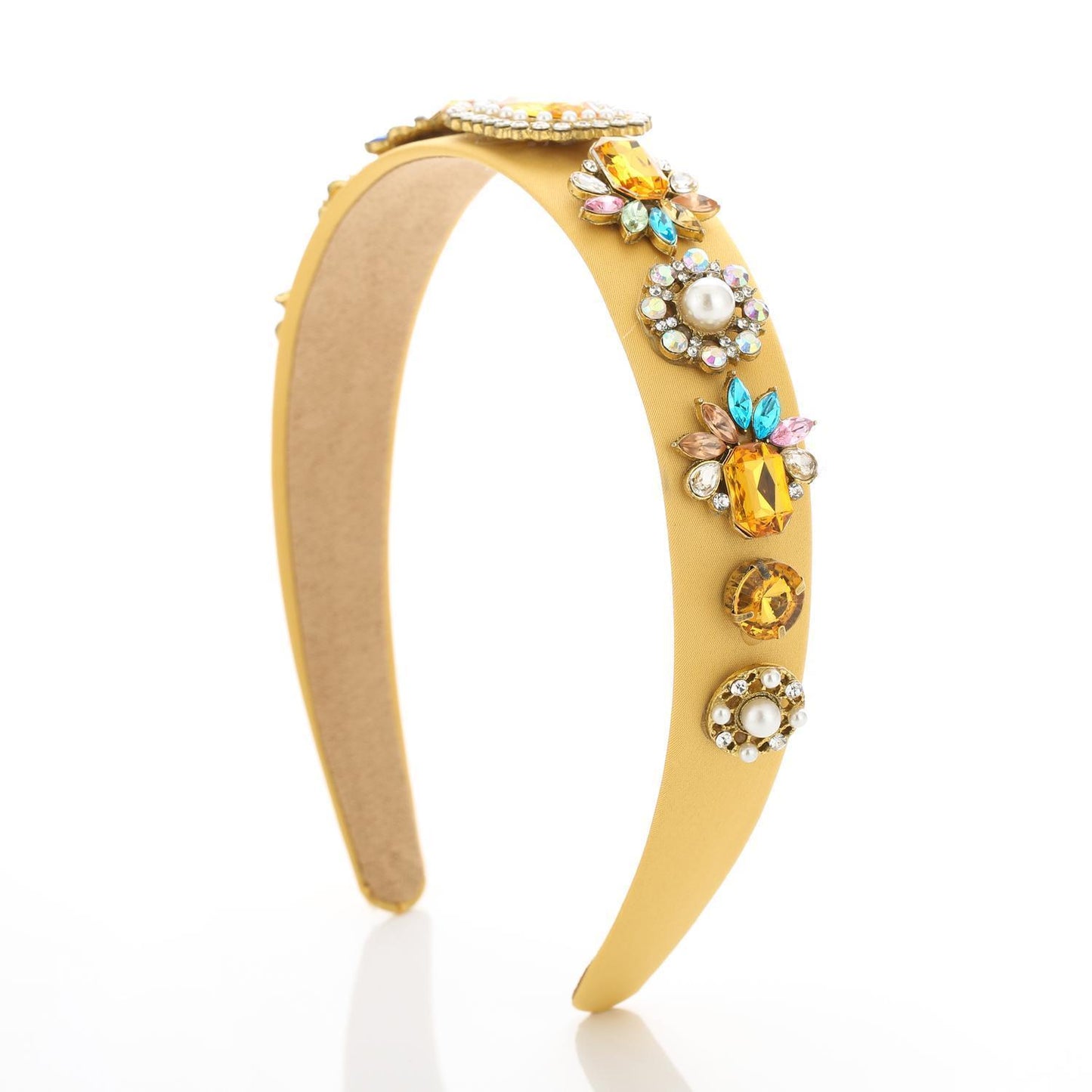 Luxurious tiara with hand-mounted crystals