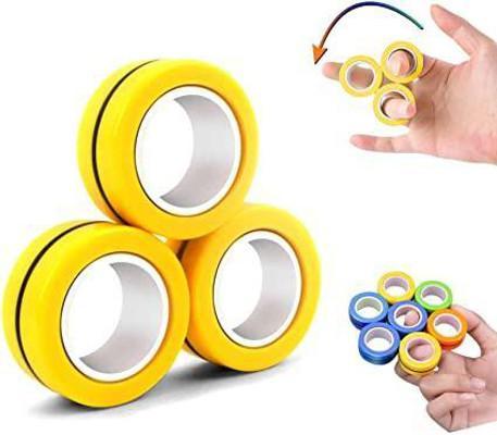 Magnetiska Ringar / Fidget Toys - Magnetkulor  - ANTI-STRESS - ORANGE –  produktbild – Hiprock