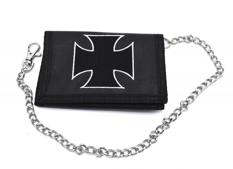 Malteserkors plånbok svart –  produktbild – Hiprock