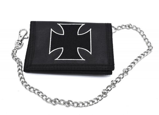 Malteserkors plånbok svart –  produktbild – Hiprock