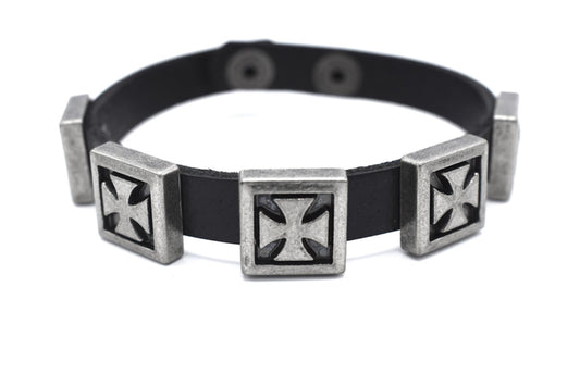 Malteskors läderarmband
