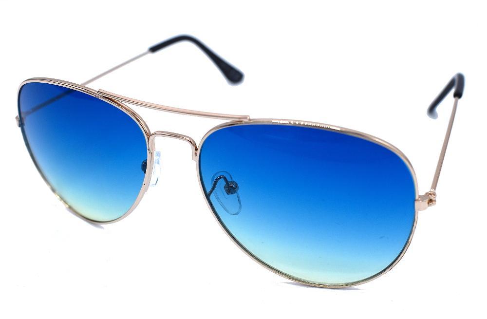 Midnight Pilot Sunglasses - Blue to Yellow