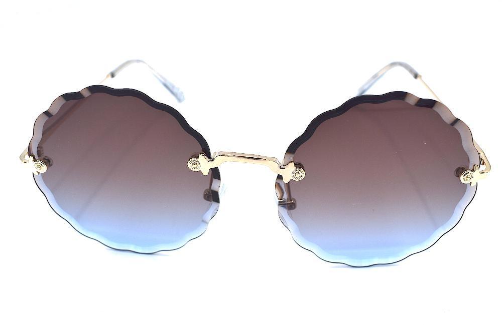 Mörk/blåa runda solglasögon –  produktbild – Hiprock