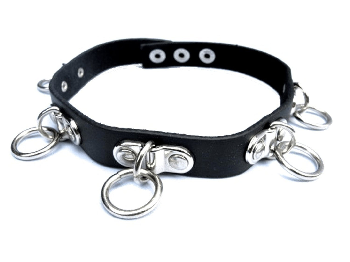 Nithalsband - silverfärgade ringar –  produktbild – Hiprock