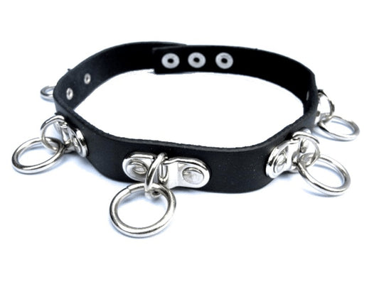 Nithalsband - silverfärgade ringar –  produktbild – Hiprock