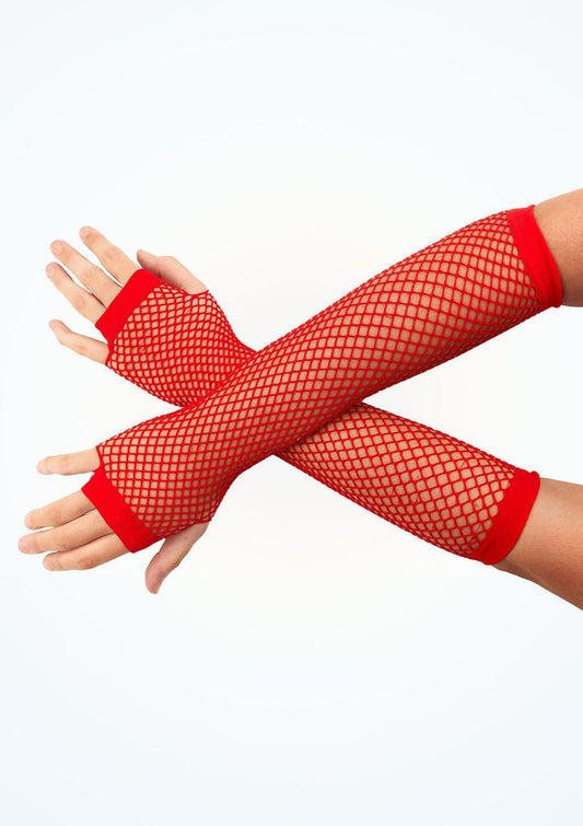 Näthandskar - Lång Röd –  produktbild – Hiprock