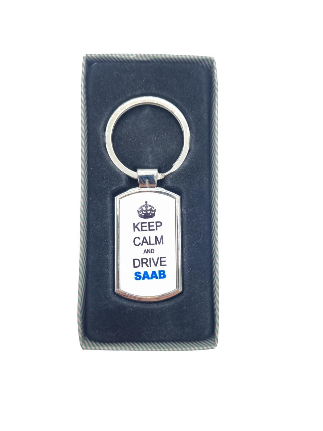 Nyckelhållare Keep calm and drive SAAB - Nyckelring –  produktbild – Hiprock