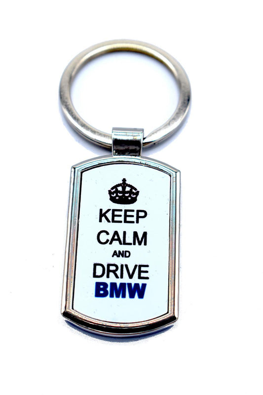 Nyckelring Keep calm and drive BMW –  produktbild – Hiprock