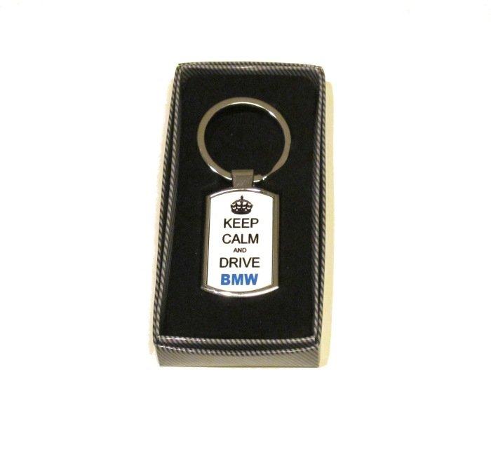 Nyckelring Keep calm and drive BMW –  produktbild – Hiprock